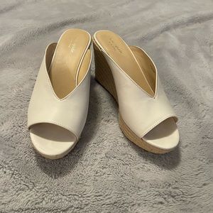Kate Spade White wedge shoes